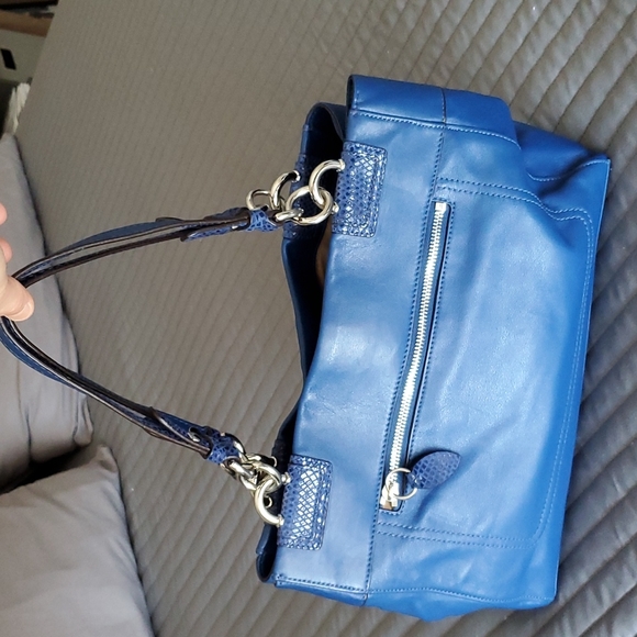 Matching Blue Coach handbag & wallet - Picture 7 of 12